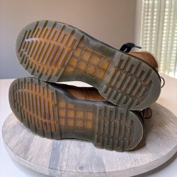 Dr. Martens Women's Aimilita Fur Lined Grizzly Brown Leather Boots US Size 7 - Picture 9 of 11